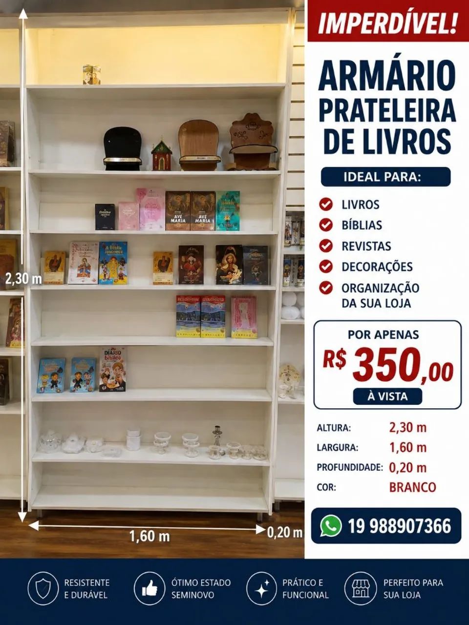 Fechamento de loja livraria católica bacão, prateleiras,etc  - Foto 5