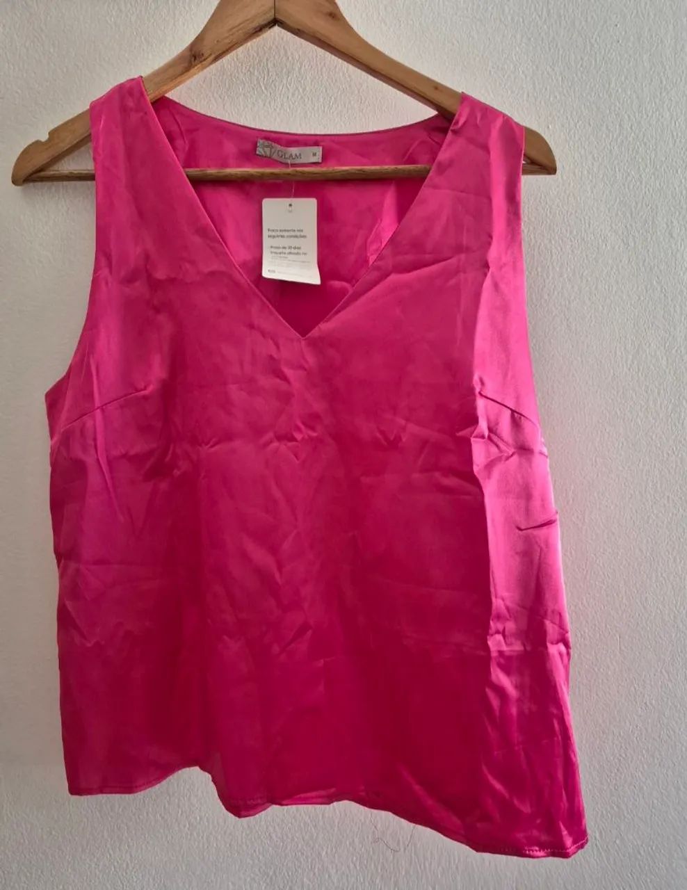 Blusa pink em cetim nova