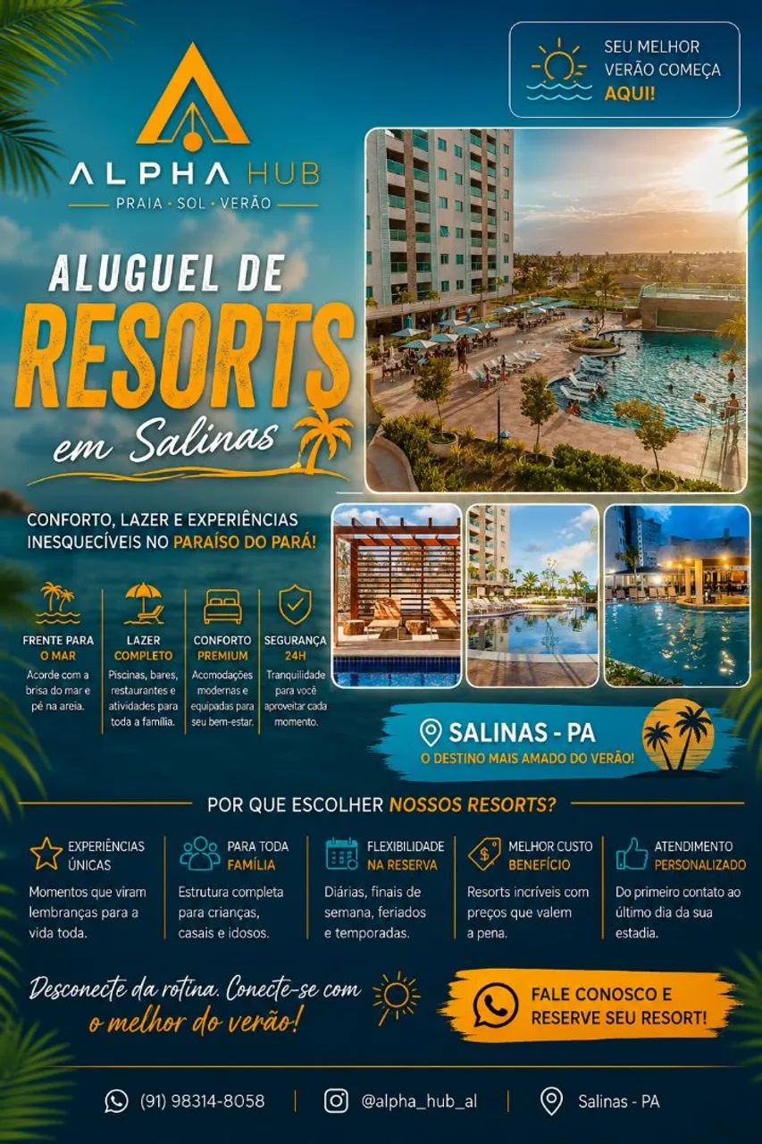 SALINAS PARK, PREMIUM, EXCLUSIVE E BEACH - A PARTIR DE 350,00/DIA *