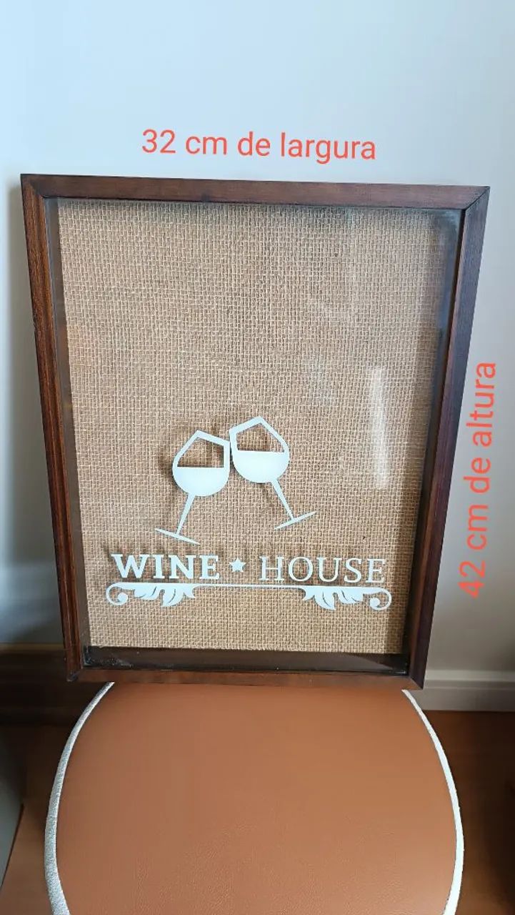 Quadro porta rolhas de vinho - Preço baixou 