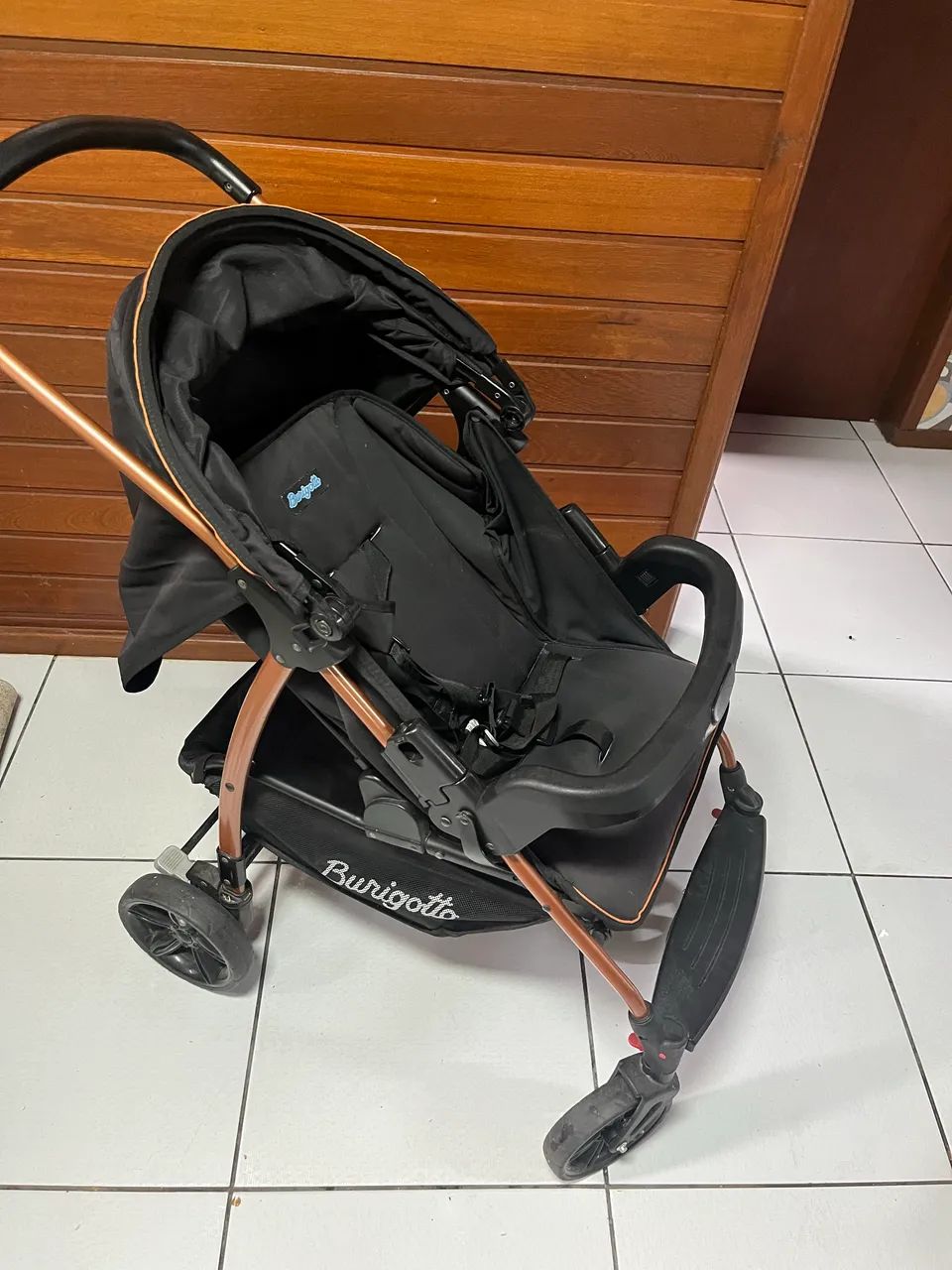 Carrinho De Bebê Burigotto Ecco + Bebê Conforto Touring - Foto 3