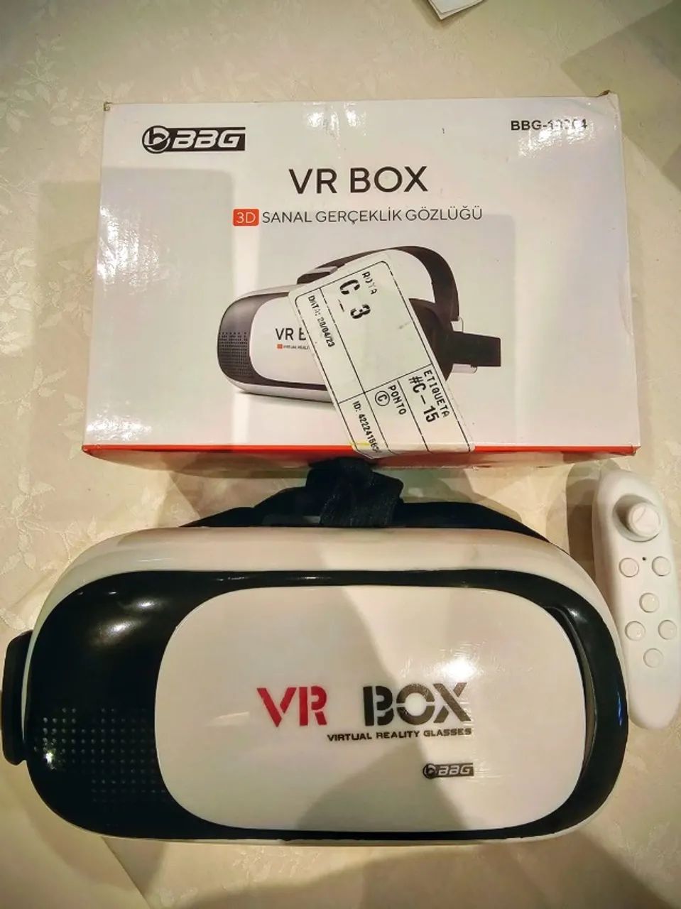 Óculos VR Box para Celular + Controle Bluetooth (Completo)