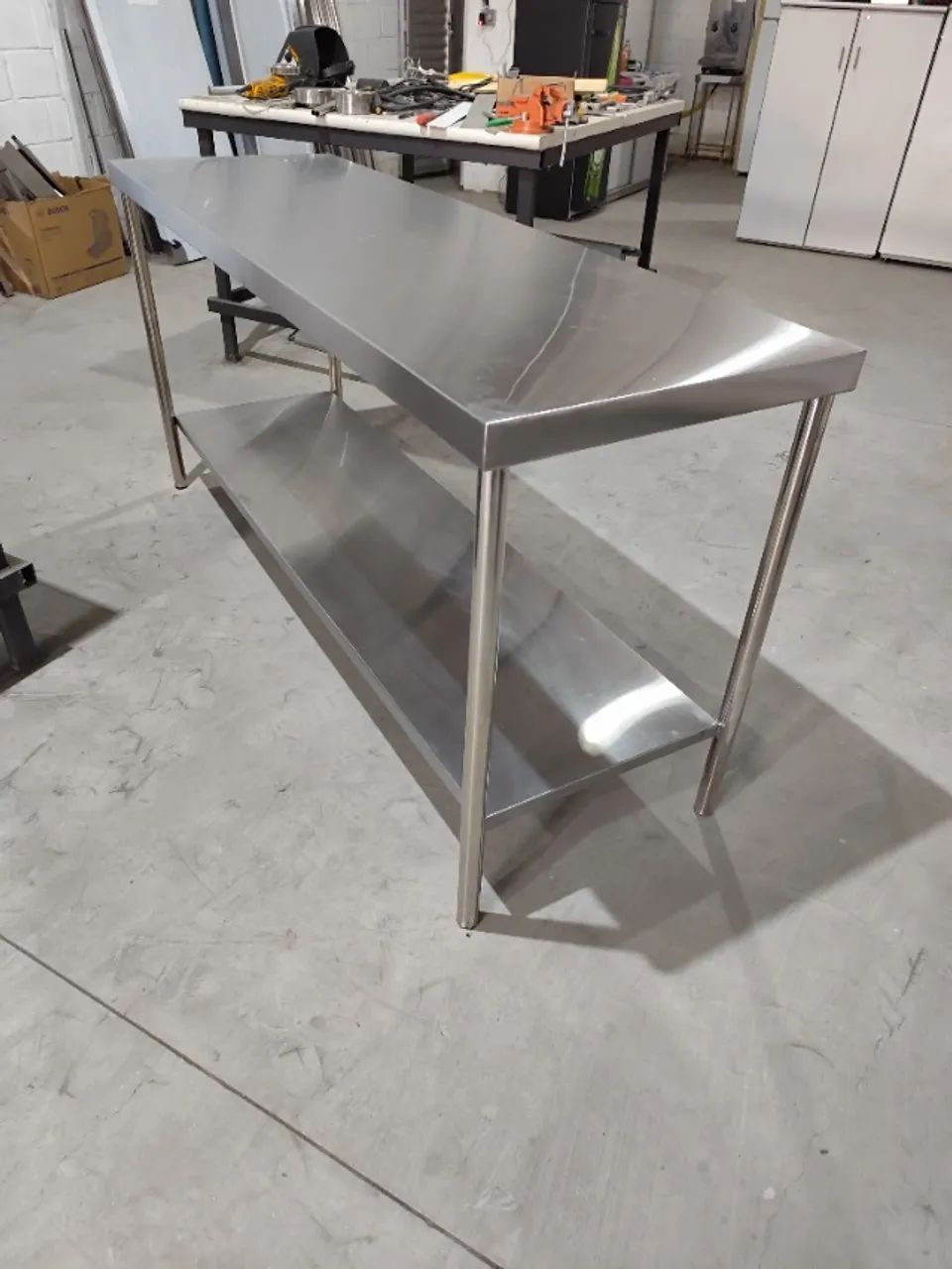 Bancada de Trabalho Profissional em Aço Inox 1,80x0,70x0,90 