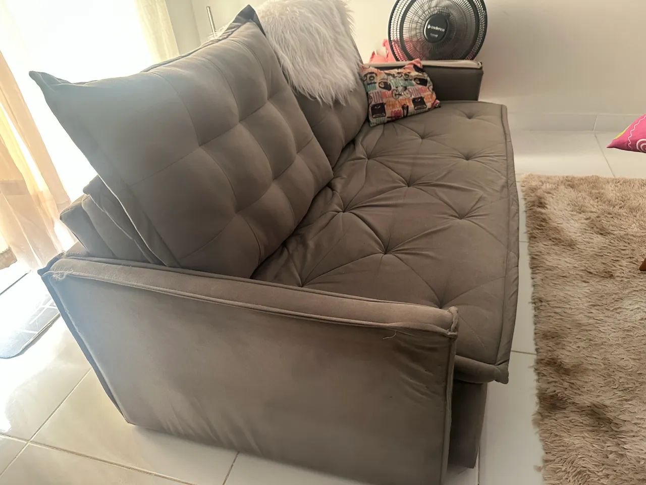 Sofá Cinza retrátil  - Foto 3