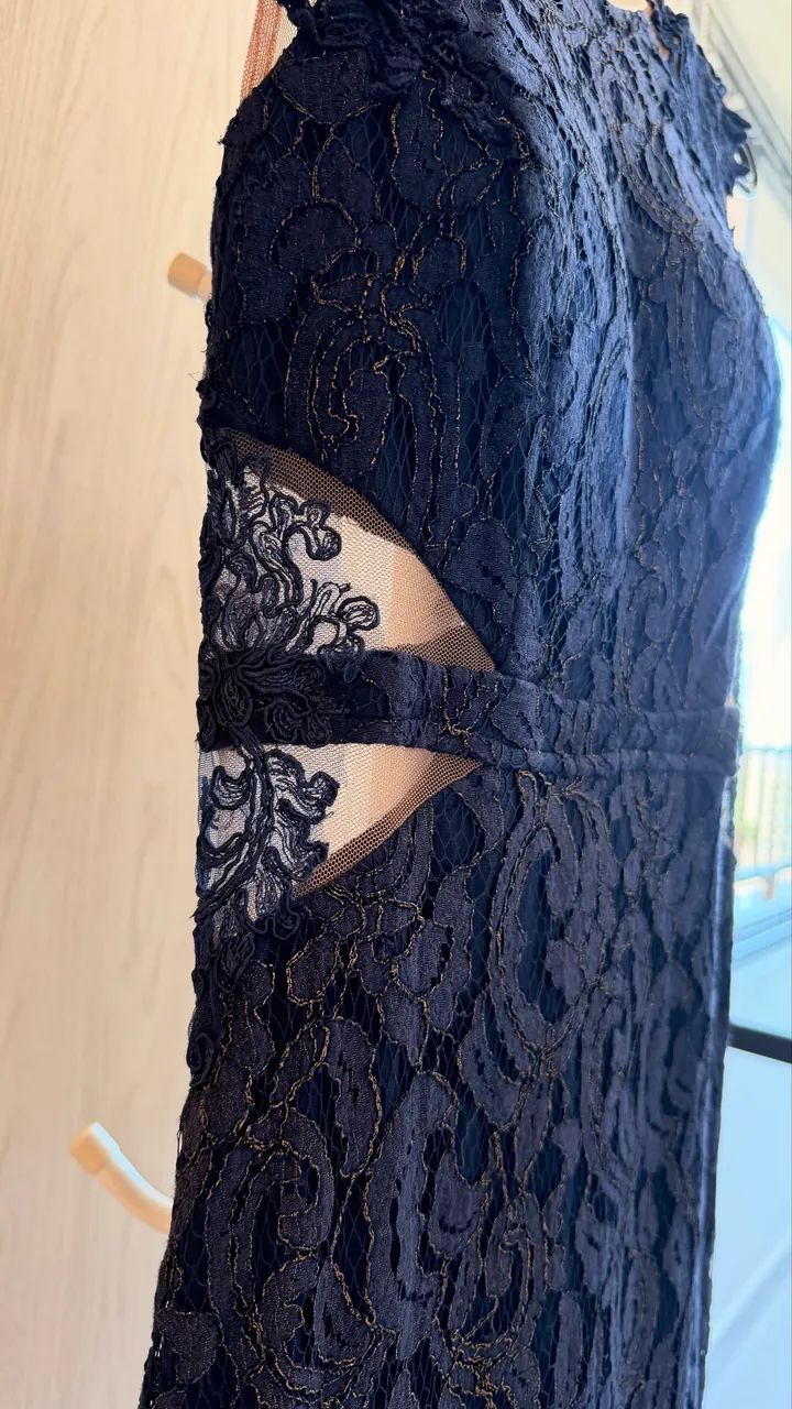 Vestido azul marinho P - Foto 3