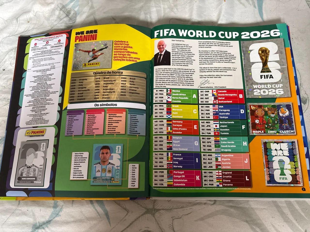 ÁLBUM DOURADO DA COPA 2026 - INCOMPLETO - Foto 2