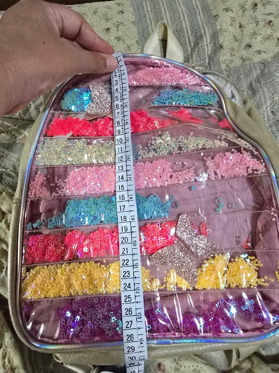 Mochila de glitter da Favo de Mel  - Foto 3