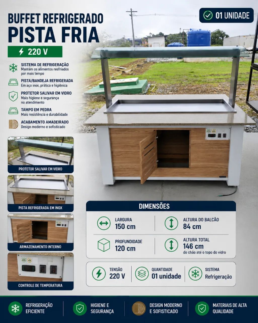 Buffet Completo para Restaurante e Refeitório - Quente e Refrigerado - Foto 2