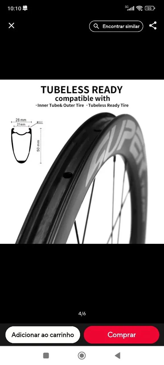Rodas Carbono Speed novas 50mm