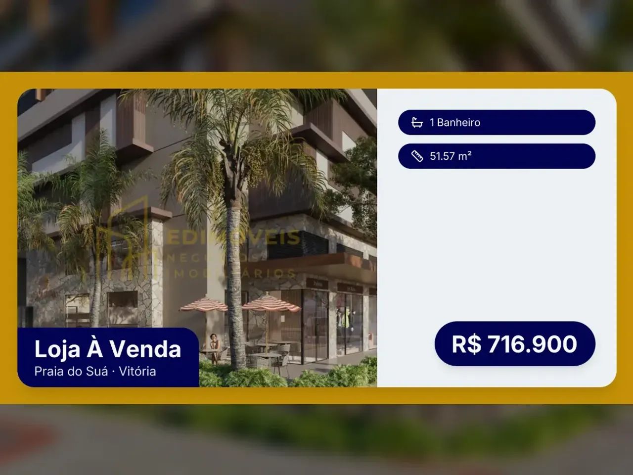 Oportunidade! Loja comercial na Praia do Suá com alta visibilidade
