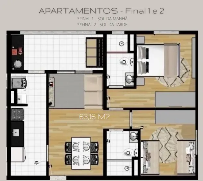 PLANTA 63m²