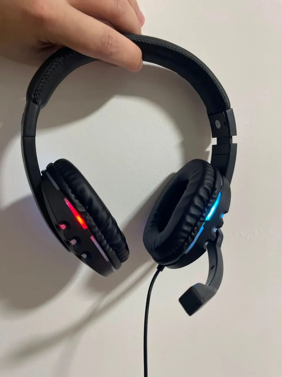 Fone de Ouvido Gamer Headset com Microfone e Luz LED RGB - Foto 3