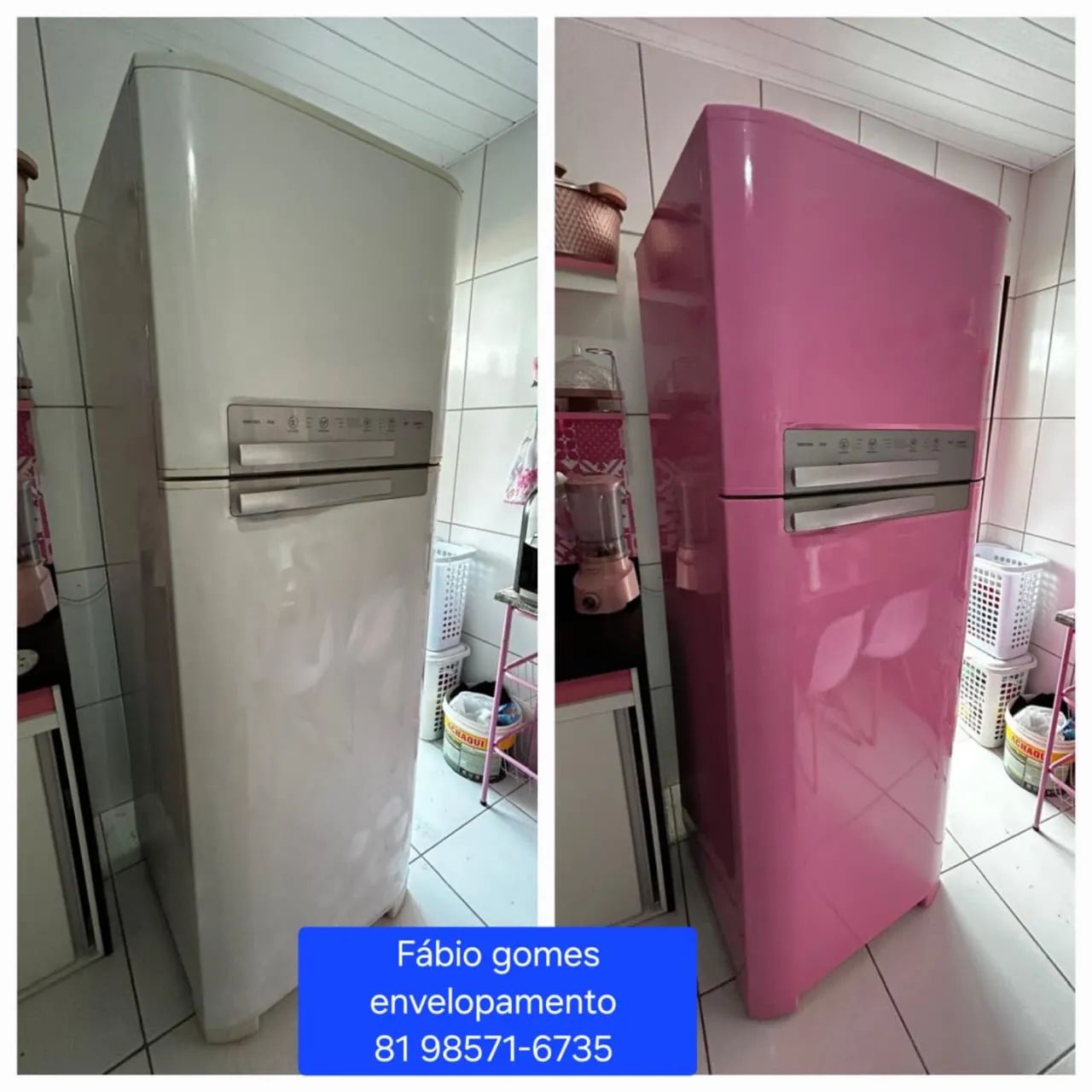 Geladeira de cara nova com envelopamento 