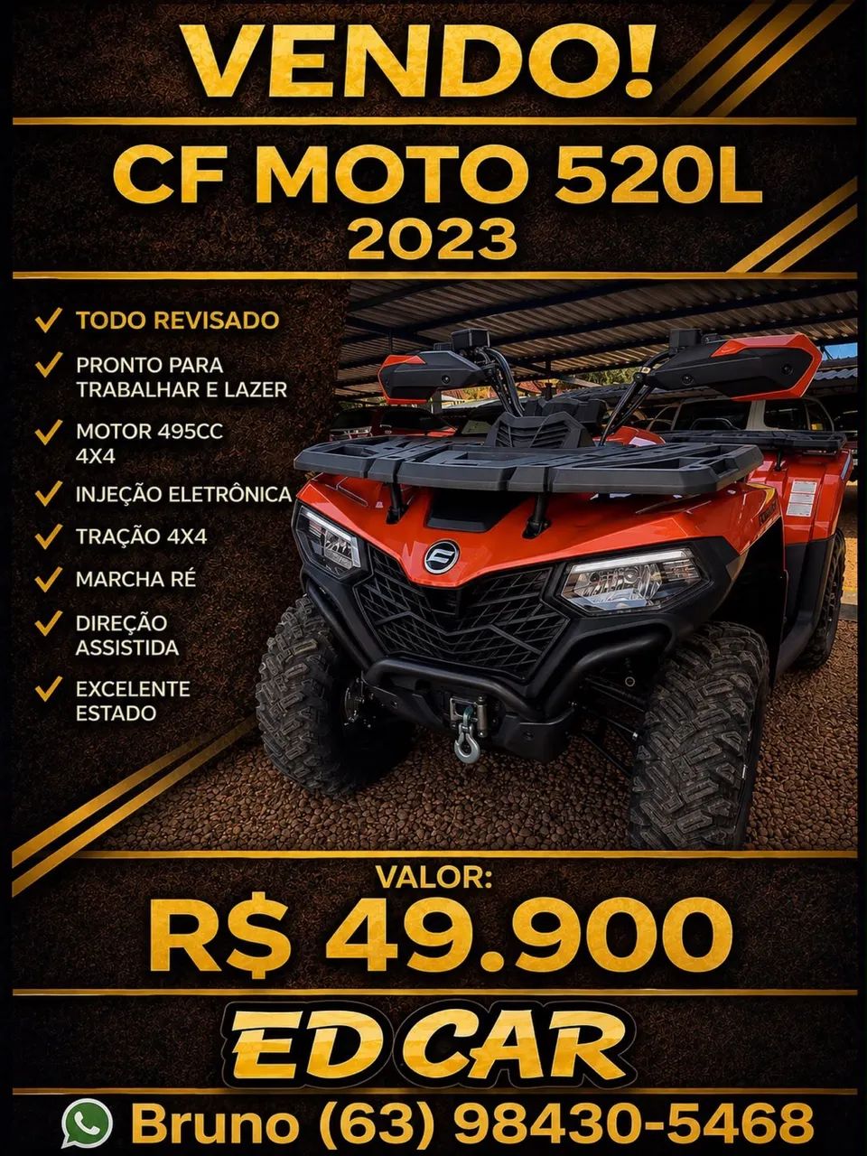 Quadriciclo Cforce 520L - Foto 6