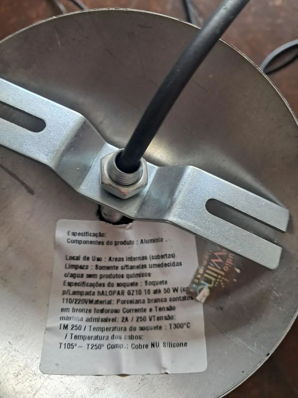 Luminária de teto de alumínio preta - Foto 4