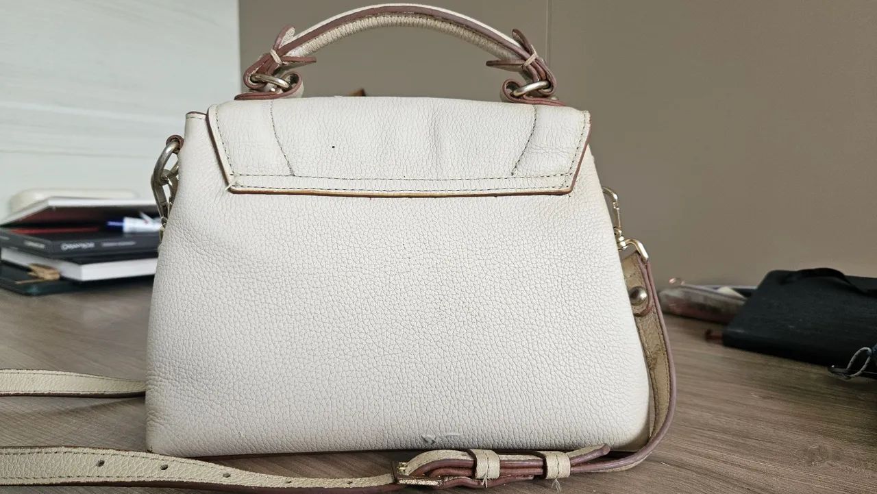 Bolsa Jorge Bischoff usada offwhite - Foto 4