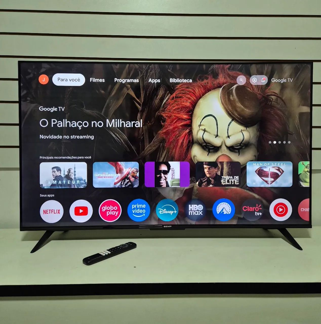 SMART TV SEMP ANDROID 4K COMPLETA 
