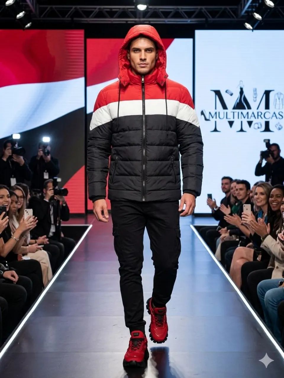 Jaqueta bomber masculina com capuz