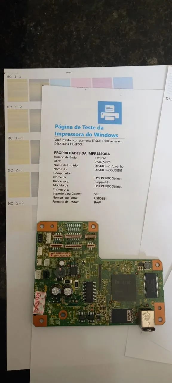 placa logica epson l800 testada - Foto 5