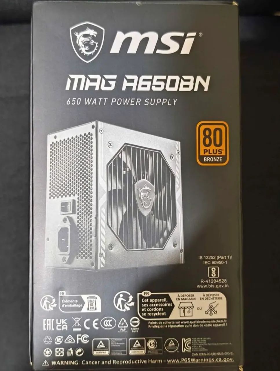 Fonte Msi Mag A650BN 80 plus Bronze - Foto 2