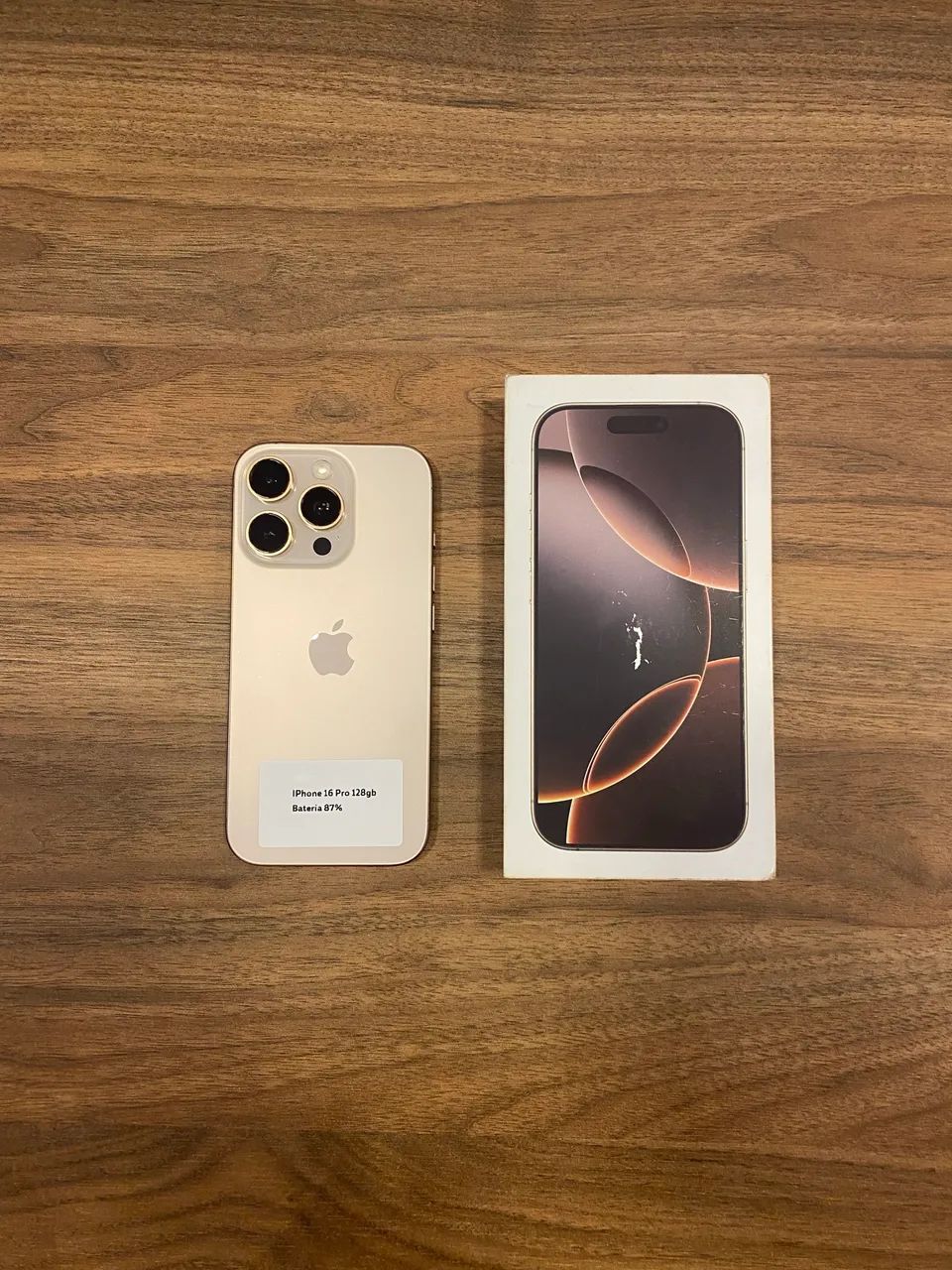 iPhone 16 Pro 128GB Bateria 87% impecável 