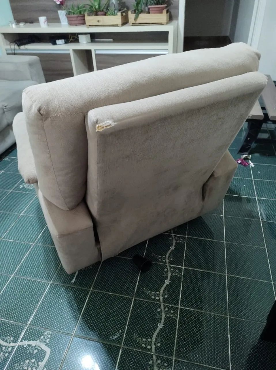 Cadeira do Papai, reclinável, Tecido Suede, Bom estado - Foto 3