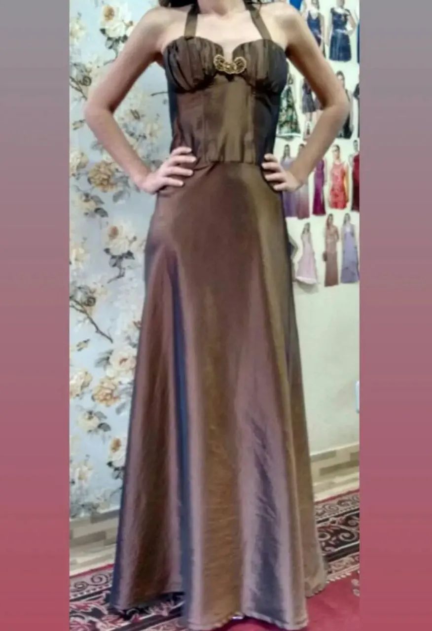 Vestido de Festa Marrom