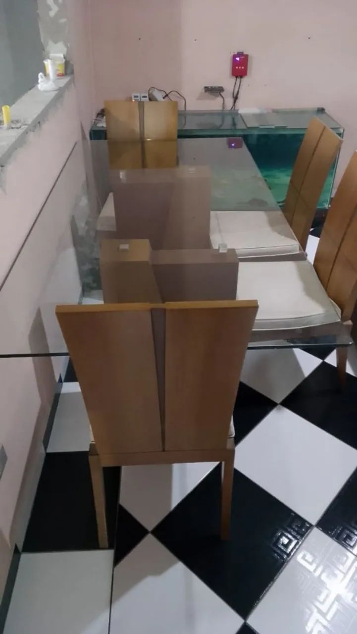 Mesa de jantar com 4 cadeiras 1.00x2.00