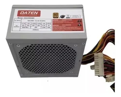 Fonte atx real daten 350w 80 plus modelo das350gbr 