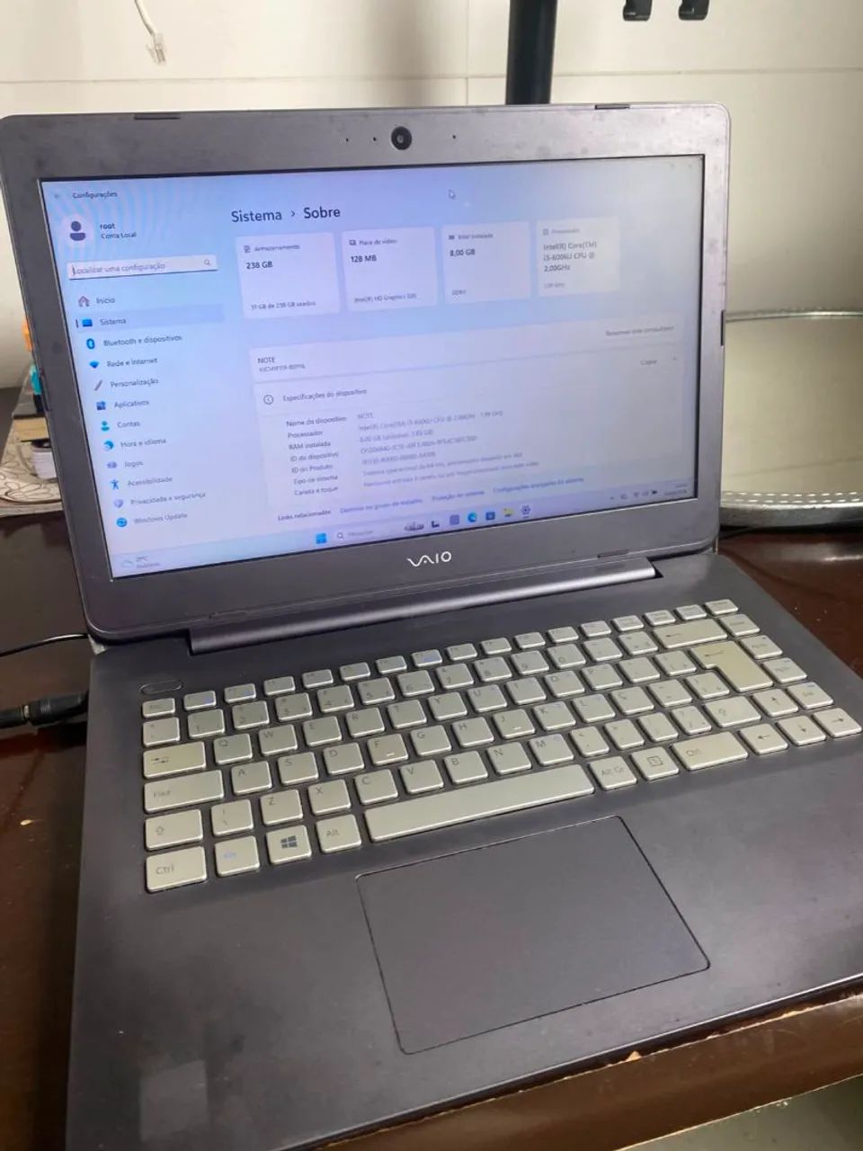 Notebook VAIO Core i3 | 8 GB RAM | SSD 256 GB | Windows 11 - Foto 5