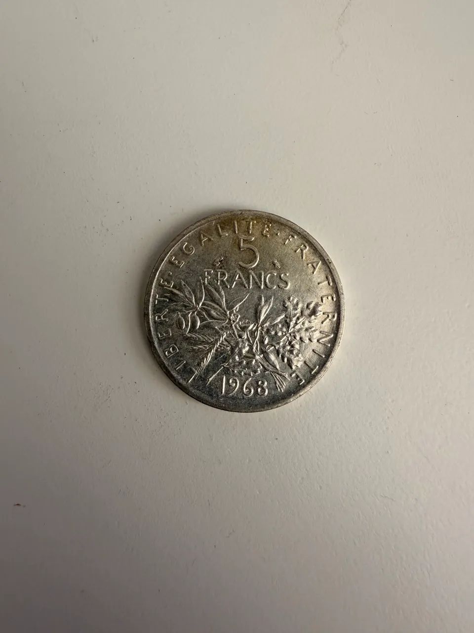 Moeda Francesa 5 Francos 1968 - Prata