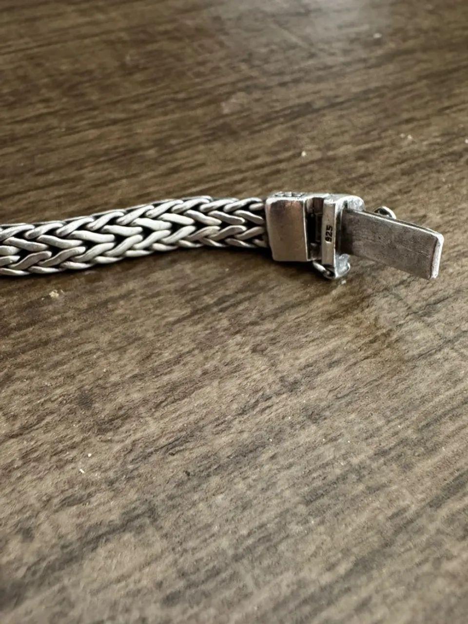 Pulseira Bali Prata 925 43g Trançada Fecho Gaveta - Foto 5