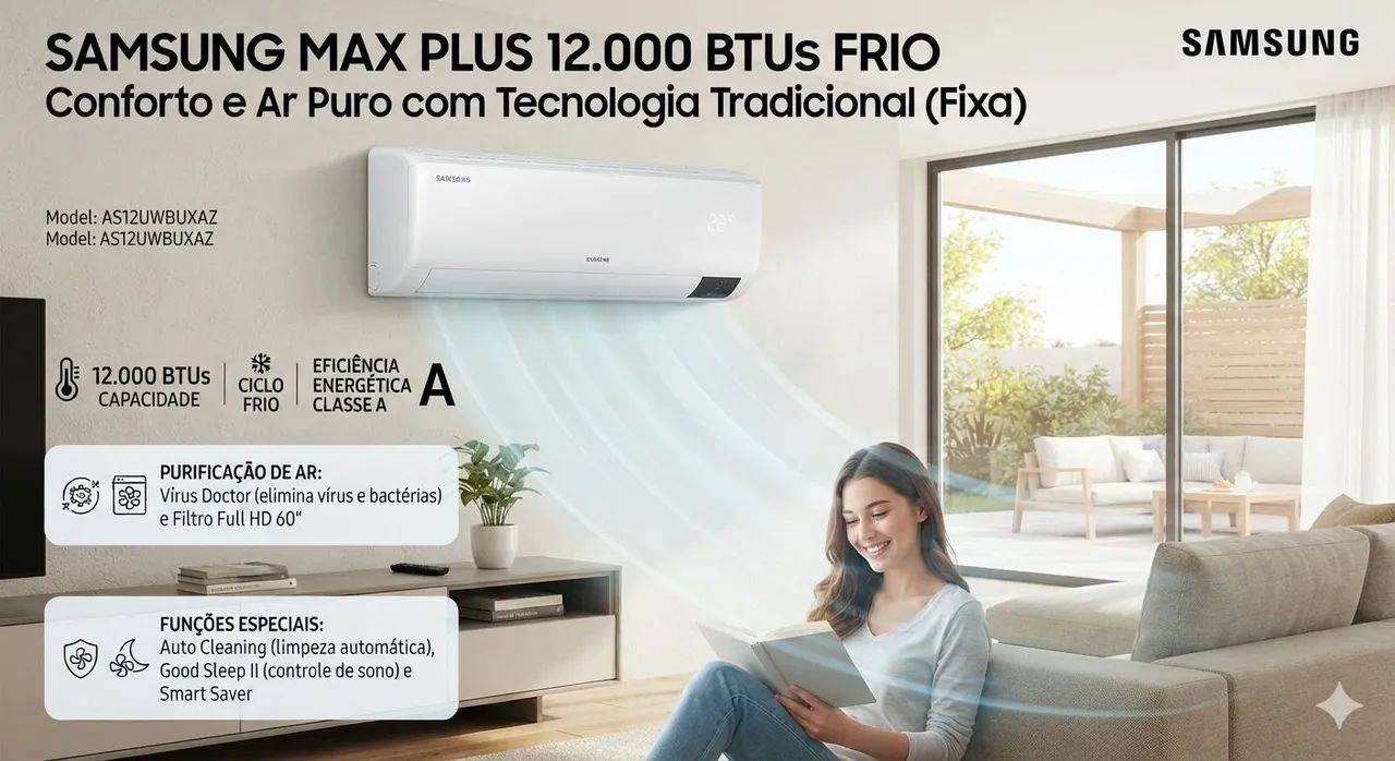 Ar condicionado Samsung 12.000 btus - Foto 2