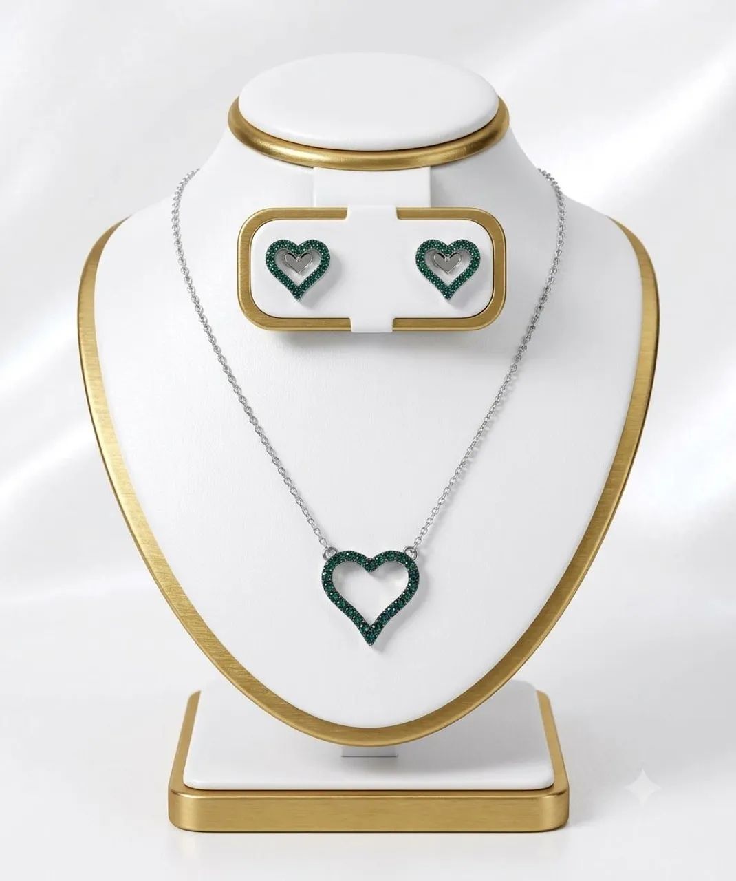 Conjunto de coração com zircônia  - Foto 2