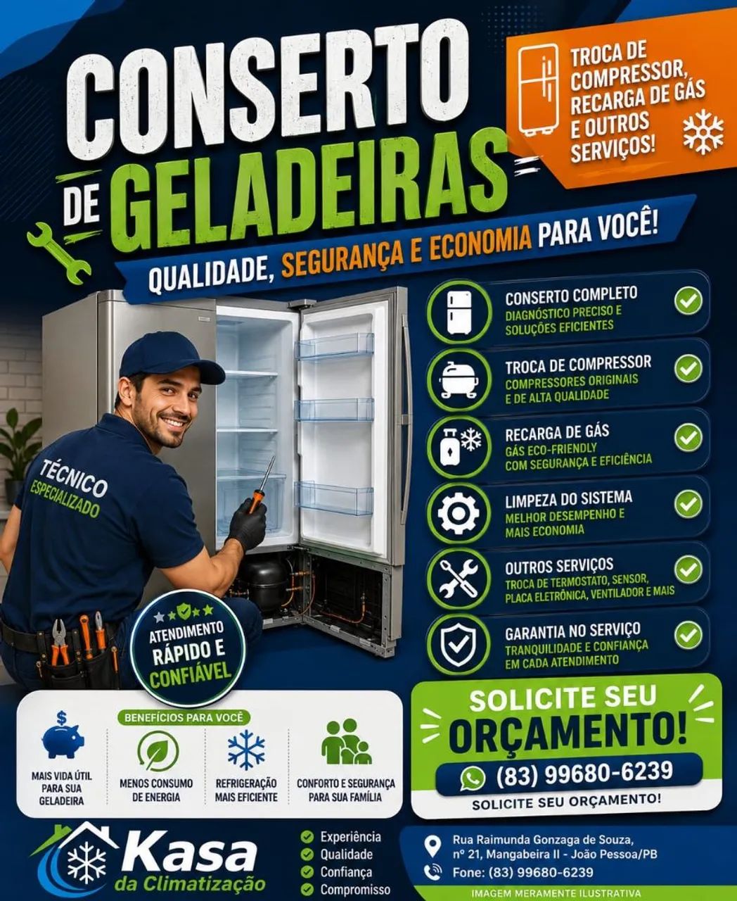 Manutenção de geladeira