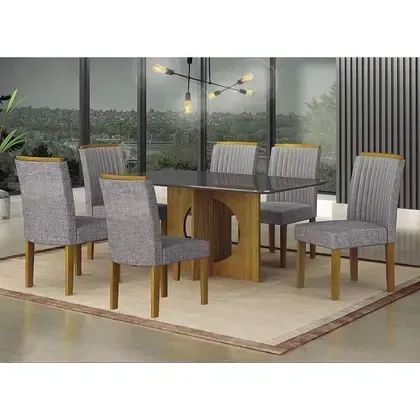 Mesa de jantar Lorena 6 lugares  - Foto 4
