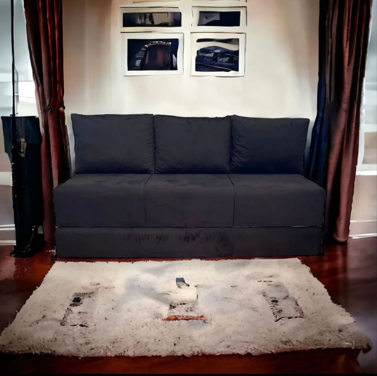 Sofá cama Granada s/ encosto s/ braços R$620,00 à vista! Contato * - Foto 4