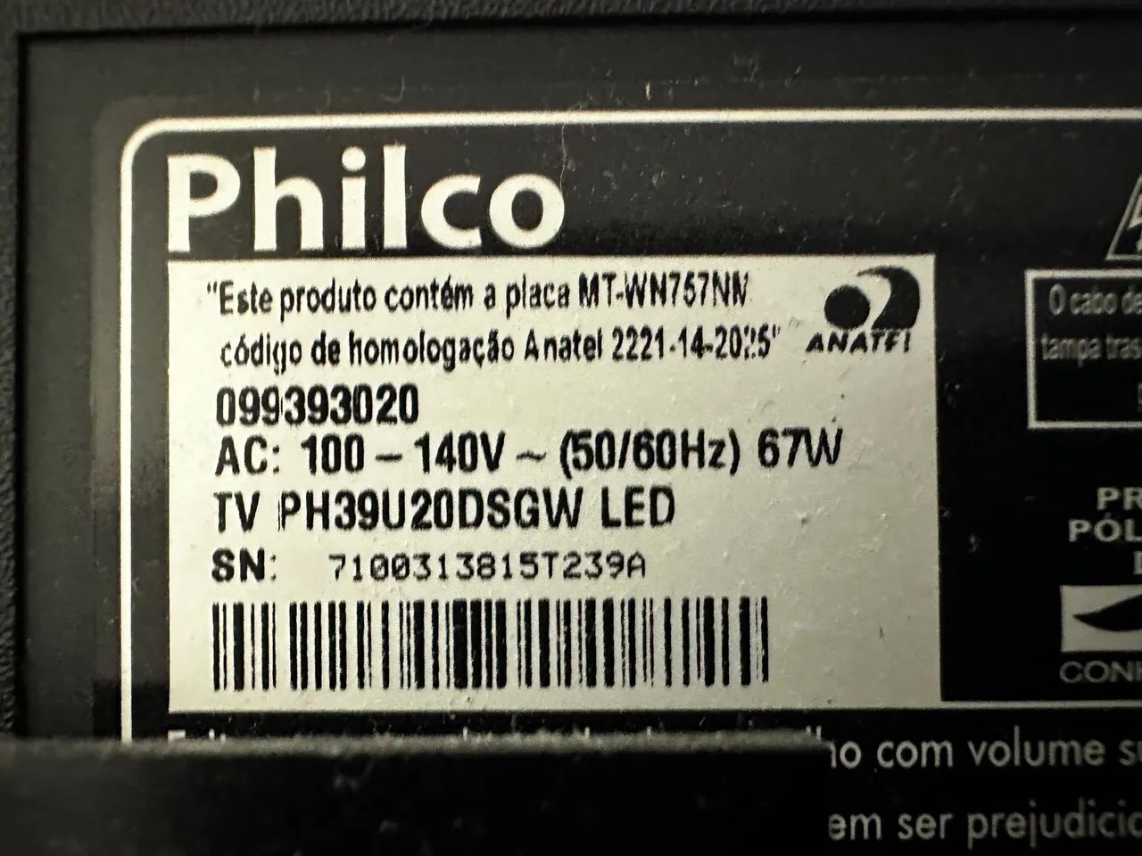 Smart TV Philco 39? LED Wi-Fi PH39U20DSGW Completa - Foto 3