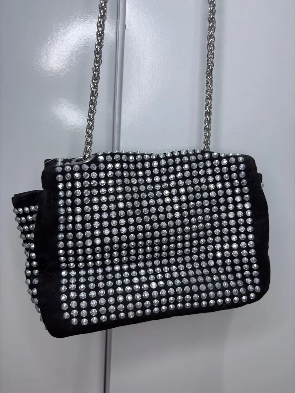 Bolsa Prateada Cravejada | Nunca Usada - Foto 3