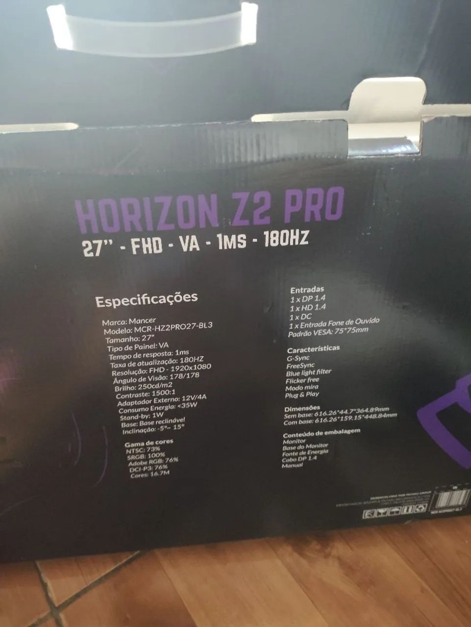 Monitor gamer 27 polegadas 180 hz - ZERO NA CAIXA  - Foto 3