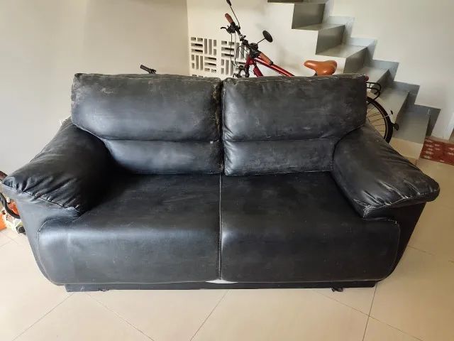 Sofá cama em couro sintético 1,80m - Foto 3