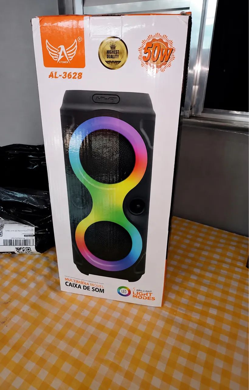 CAIXA DE SOM BLUETOOTH PORTÁTIL - NOVA NA CAIXA! 