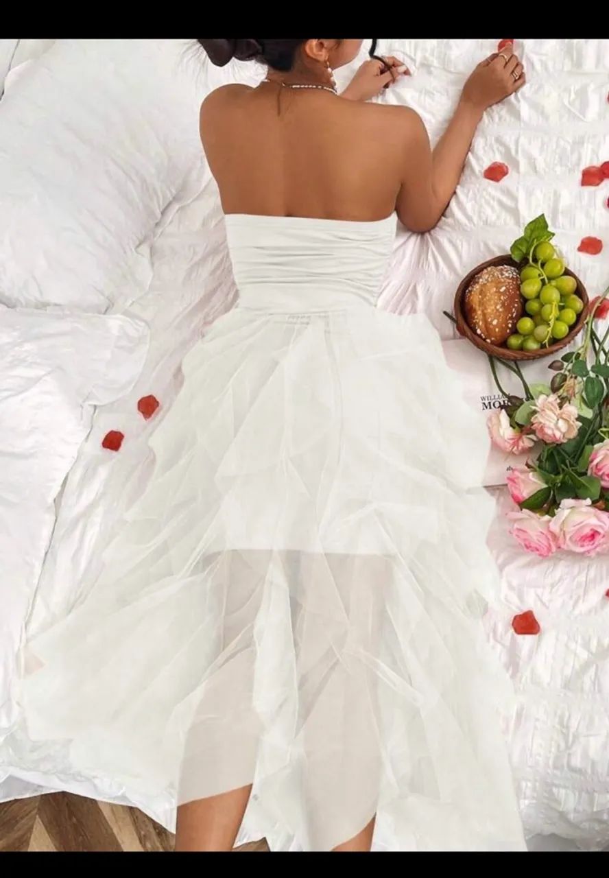 Vestido Branco de tulle  - Foto 2