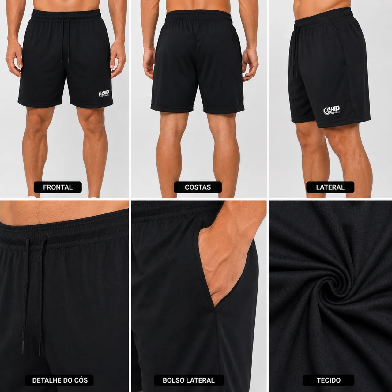 Short duplo masculino 
