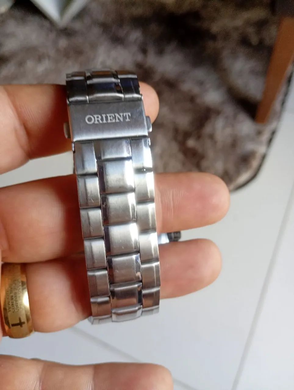 RELOGIO ORIENT CRONOGRAFO PRETO MBSSC254 P1SX - Foto 4