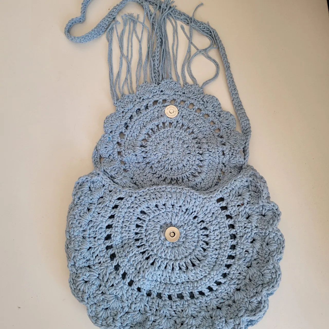 Bolsa de Crochê Estilo Boho Chic com Franjas Removíveis