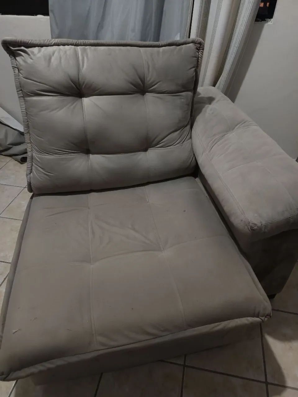 Sofá retrátil 3m Cinza  - Foto 3