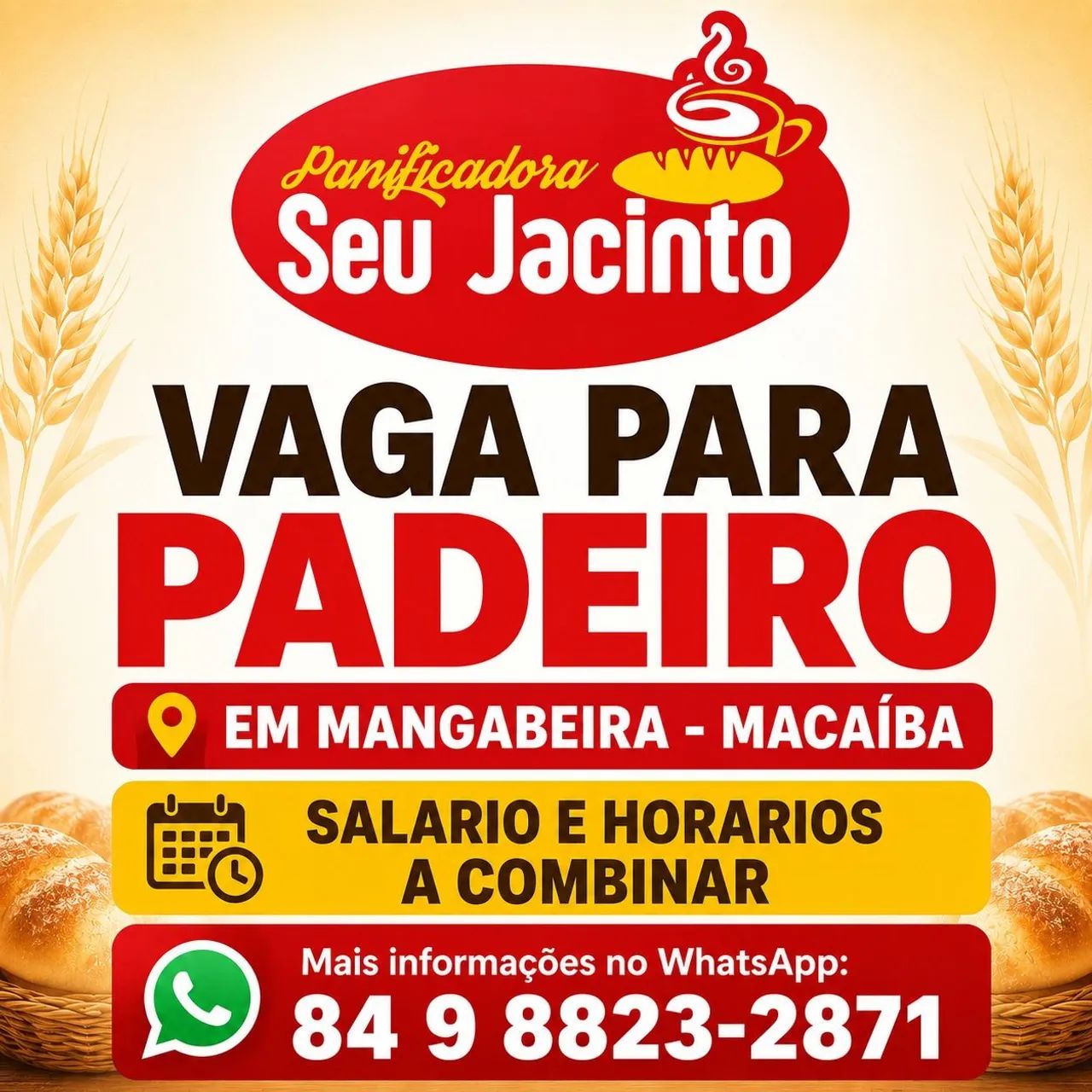 VAGA PARA PADEIRO