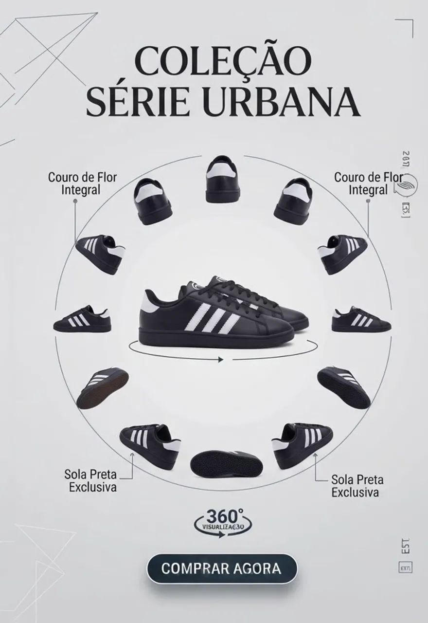  Tênis Adidas (Azul e Preto)  - Foto 2