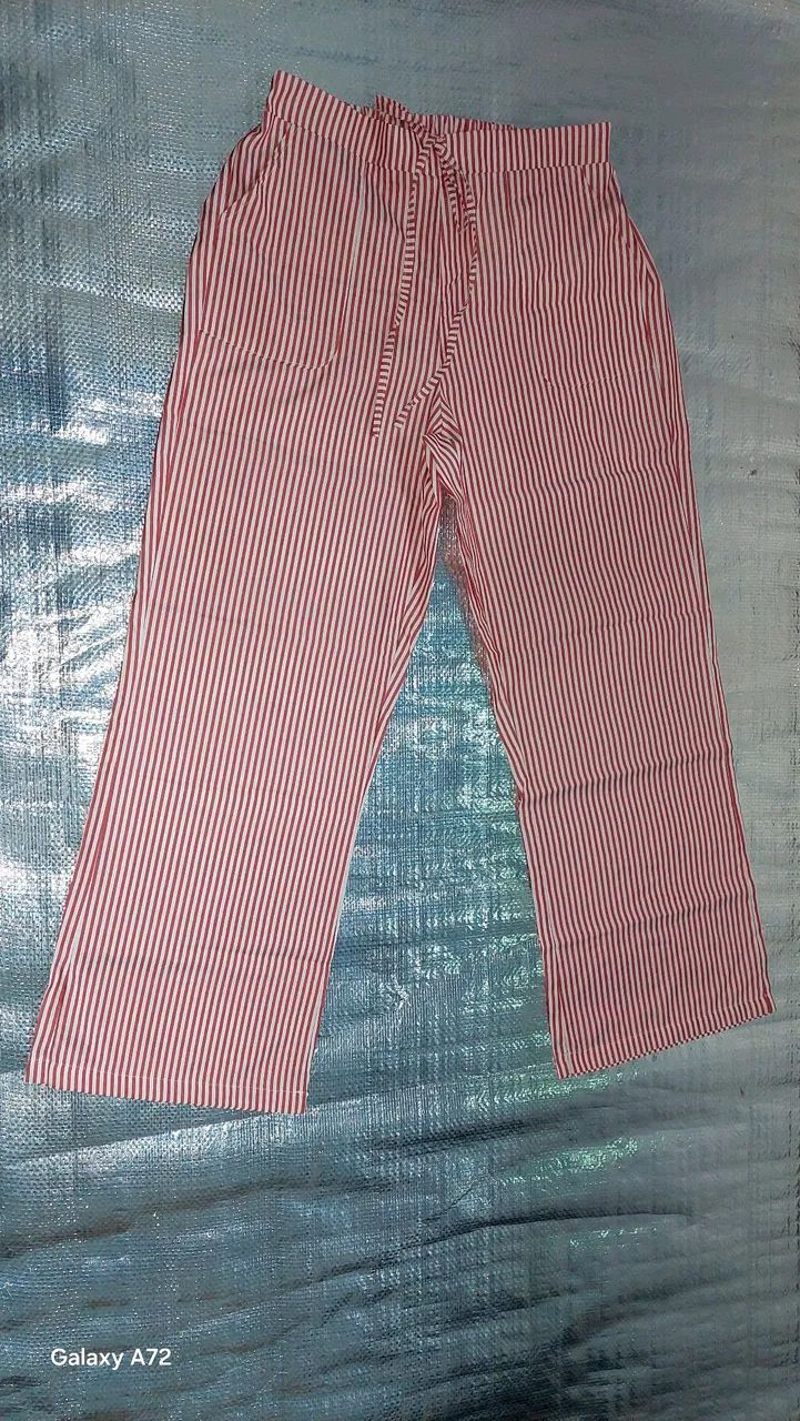 Calça feminina listrada  - Foto 3